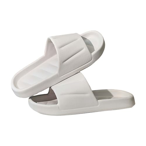 TDEOK -Hausschuhe für den Innenbereich mit weicher Sohle und Rutschfester Sohle für den Außenbereich für Herren und Damen Grogs Schuhe Damen (Grey, 44) von TDEOK