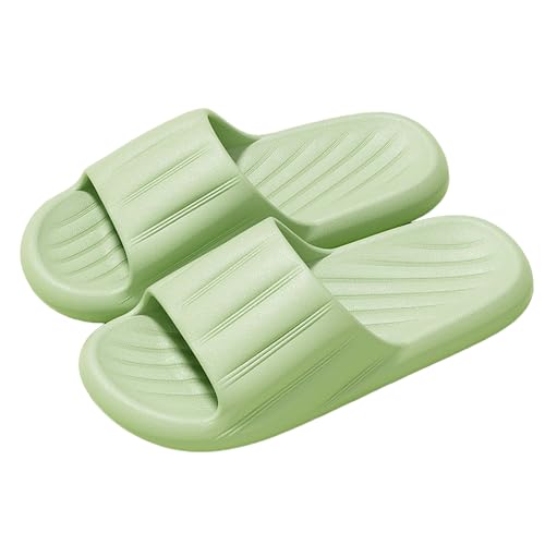 TDEOK Herren-Hausschuhe aus Baumwolle für Paare, leicht, warm, mit Weihnachtsmotiv, Tiermotiv Schuhe Hochzeit Damen (Green, 40) von TDEOK