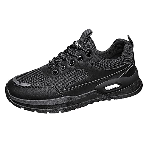 TDEOK Herren Mokassins Schuhe Laufschuhe aus PU und Mesh beiläufige Sportschuhe Find Herren Schuhe 44 (Black, 44) von TDEOK