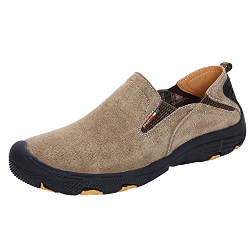 TDEOK Herren Schuhe Schwarz Sportschuhe mit weichen Sohlen Freizeit Bergschuhe Schuhe Herren Business 47 (Brown, 42) von TDEOK