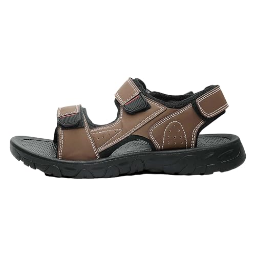 TDEOK Herren Watschuhe Strandschuhe Mesh Atmungsaktive Freizeitschuhe Einfache Sandalen Herren Schuhe Hoch (Brown, 43) von TDEOK