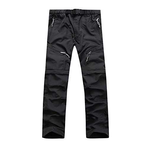 TDEOK Herren Zip-Off-Wanderhose-Abnehmbar-Trekkinghose, Atmungsaktiv Outdoorhose Arbeit Hosen Schnell Trockend Sommer Funktionshose Leichte Schnelltrocknend Klassischer Cargohose Stil von TDEOK