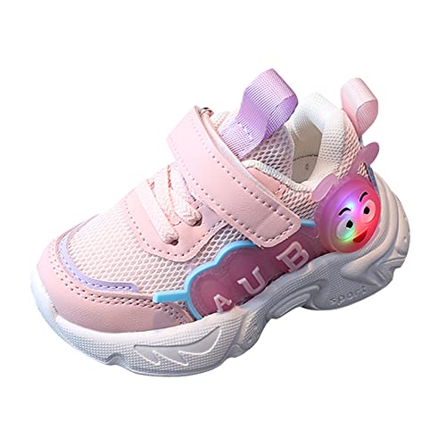 TDEOK Kinderschuhe Leichte Schuhe Kleine weiße Schuhe Leichte Brettschuhe rutschfeste Kleinkindschuhe mit weichem Boden für Kinder Sneaker Kinder (Pink, 29.5 Little Child) von TDEOK