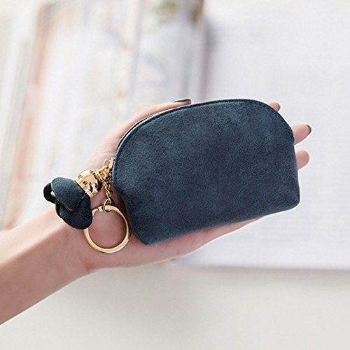 TDEOK Klein Geldbörsen Damen Gelb für Frauen Reißverschluss KupplungsMünze aus Mini Brieftasche Herren Reißverschluss (Blue, One Size) von TDEOK