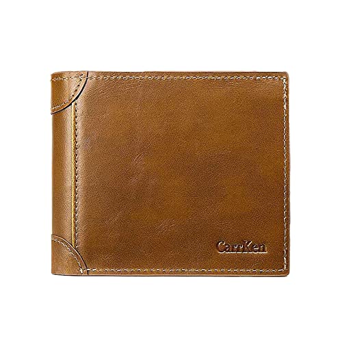 TDEOK Koreanische Version Double Loose Leaf Large Capacity Card Bag Herren Geldbörse mit horizontaler Faltschnalle Geldbörsen Herren Schwarz (Brown, One Size) von TDEOK