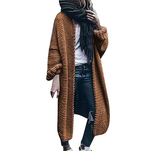 TDEOK Lange Strickjacke Damen Große Größen, Strickmantel Lang Damen Winter Cardigan Weiche Grobstrickjacke Langarm Longstrickjacke Open Front Sweater Lose Strickcardigan Winter Pullover Wintermantel TDEOK Lange Strickjacke Damen Große Größen, Strickmantel Lang Damen Winter Cardigan Weiche Grobstrickjacke Langarm Longstrickjacke Open Front Sweater Lose Strickcardigan Winter Pullover Wintermantel von TDEOK