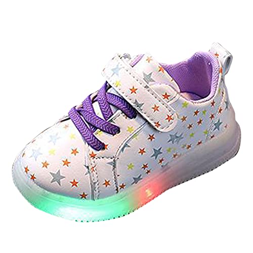 TDEOK Mädchen Kinder Turnschuhe Baby Taufschuhe Mädchen Blinkende Kinderschuhe Mädchen Kleinkind Anti-Rutsch Schuhe Weicher Boden Lauflernschuhe Babyschuhe Sportschuhe Kinder Barfußschuhe Kinder von TDEOK