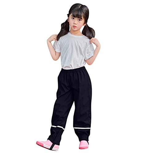 TDEOK Matschhose Kinder Regenhose MäDchen Jungen Wasserdicht Atmungsaktiv Regenlatzhose Bunt Wanderhose GefüTtert Matschhose Kinder Softshellhose Outdoor Regenlatzhose Mit Reflektoren Buddelhose von TDEOK