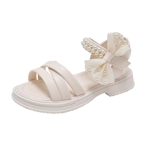 TDEOK Mode Frühling Sommer Zehe einfarbig Schleife Kinder Freizeitschuhe Schuhe (White, 35.5 Big Kids) von TDEOK