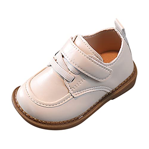 TDEOK Mode Kleinkind und Freizeitschuhe Dicke Sohle runde Zehenschnalle Schuhe Jungs Sneaker 28 (Beige, 24 Toddler) von TDEOK