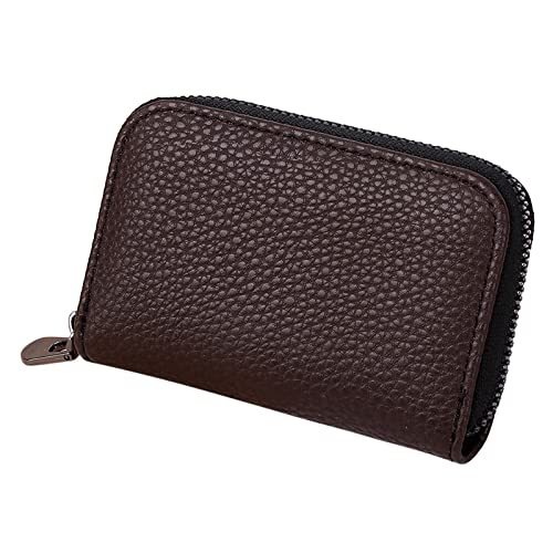 TDEOK Mode Reißverschluss ID Lange Brieftasche Einfarbig Frauen Haspe Geldbörse Mehrere Kartenfächer Clutch Bag Männer Handytasche Geldbörsen Damen Vintage (C, One Size) von TDEOK