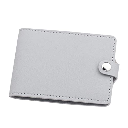 TDEOK Modische ID-Brieftasche, einfarbig, Geldbeutel, Kartenfächer, Führerscheinabdeckung, Clutch Bag Zwei Geldbörsen Damen Blau (Grey, A) von TDEOK