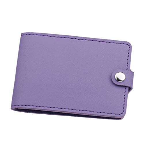 TDEOK Modische ID-Brieftasche, einfarbig, Geldbeutel, Kartenfächer, Führerscheinabdeckung, Clutch Bag Zwei Geldbörsen Damen Blau (Purple, A) von TDEOK