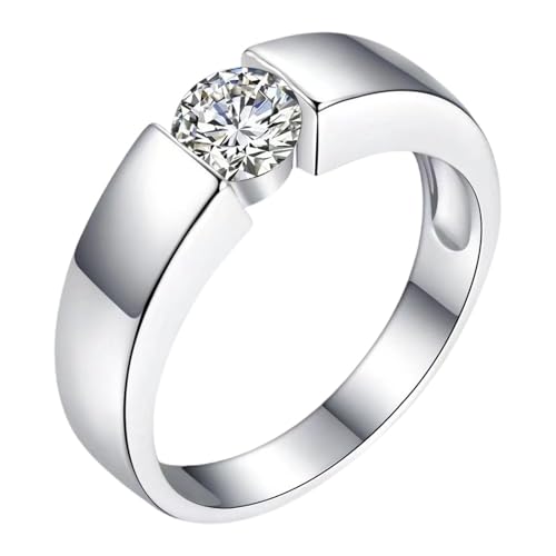 TDEOK One Six Simulation Ring Couple Wedding Ring Simple Live Closed Ring Wedding Props Coole Ringe (Gold, H) von TDEOK