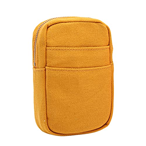 TDEOK Paar Gürteltasche Handytasche Leinwand Vintage Kameratasche Brieftasche Handytasche Taktische Hüfttaschen Herren (Yellow, One Size) von TDEOK
