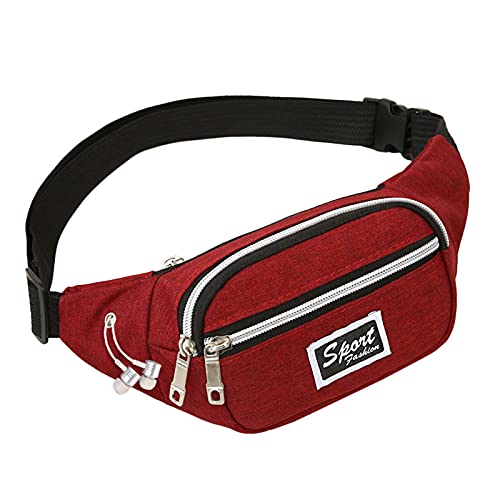 TDEOK Pocket Wallet Bag Phone Damen Herren Sport- und Outdoor Mobile Multifunktionale Hüfttaschen Hüfttaschen Outdoor (Red, 28X4X10) von TDEOK