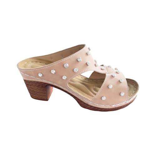 TDEOK Sandalen Damen Keilabsatz Glitzer Keilsandalen Mit Strass Offene High Heels Slip-On Sandaletten Mit Blockabsatz Slip-On Sommersandalen Atmungsaktiv Strandsandalen Fischmund Pumps Gr.36-43 TDEOK Sandalen Damen Keilabsatz Glitzer Keilsandalen Mit Strass Offene High Heels Slip-On Sandaletten Mit Blockabsatz Slip-On Sommersandalen Atmungsaktiv Strandsandalen Fischmund Pumps Gr.36-43 von TDEOK