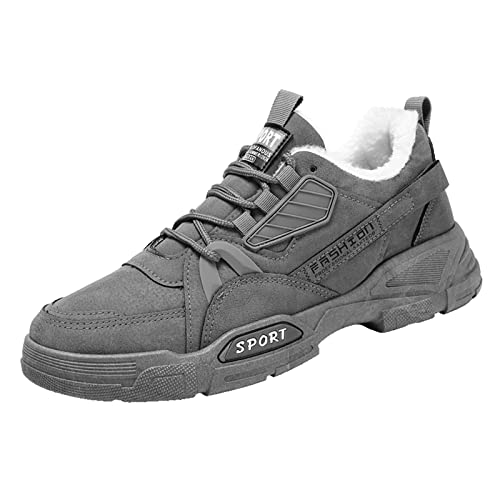 TDEOK Schuhe Herren 48 Sneaker Herrenschuhe Warme Arbeitskleidung Freizeitschuhe La Herren Schuhe 47 (Grey, 43) von TDEOK