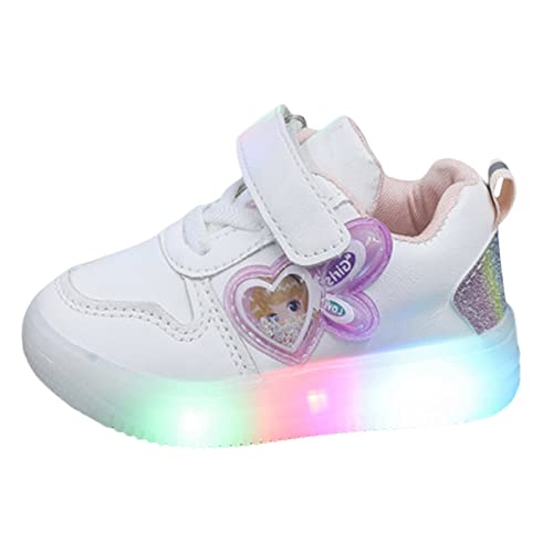 TDEOK Schuhe Mädchen LED Mädchen Kinder Turnschuhe Prinzessin Schuhe Krabbelschuhe Baby Lauflernschuhe Sommer Babyschuhe Sneaker Weicher Boden Lauflernschuhe Babyschuhe von TDEOK