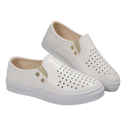 TDEOK Sneaker High Damen Schuhe Laufschuhe Bequeme Freizeitschuhe Damenschuhe Damen (White, 41) von TDEOK