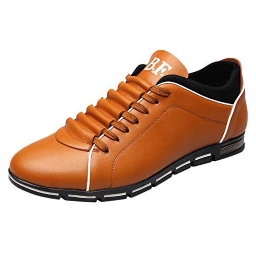 TDEOK Sneaker Schuhe Herren Schwarz Männer Mode solides Business Sport Flache Runde Zehen beiläufige Schuhe & Herren Schuhe 44 von TDEOK