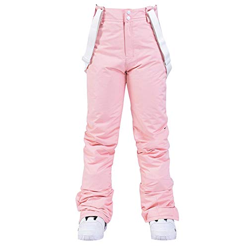 TDEOK Snowboardhose Damen Winter Thermohose,Schneehose-trägerlos Softshell Skihose-Outdoorhose,Winddichte Softshellhose-Schneehosen-Skihose,Wanderhose,Sweatpants,Winterhose,Trekkinghose von TDEOK