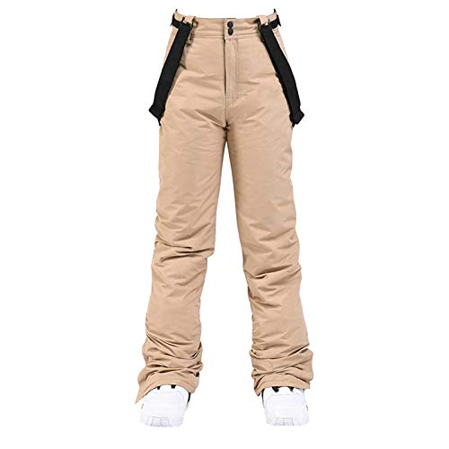 TDEOK Snowboardhose Damen Winter Thermohose,Schneehose-trägerlos Softshell Skihose-Outdoorhose,Winddichte Softshellhose-Schneehosen-Skihose,Wanderhose,Sweatpants,Winterhose,Trekkinghose von TDEOK