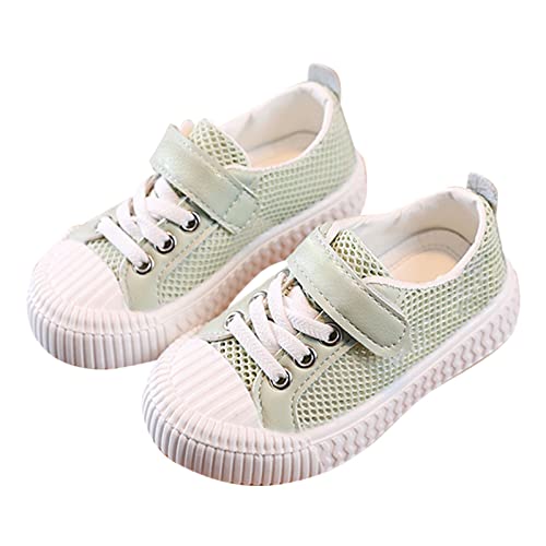 TDEOK Sommer dünne Mesh-Gummisohle leichte atmungsaktive rutschfeste Freizeit-Sportschuhe für Kinder Schuhe Jungen 34 (Green, 22 Infant) von TDEOK