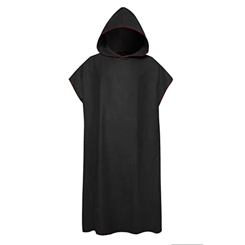 TDEOK Surf Beach Poncho Neoprenanzug Wickeltuch Bademantel Poncho mit Kapuze zum Surfen Schwimmen Baden Erwachsene Männer Frauen Nicht Tuch Schlafanzug 52 Herren von TDEOK