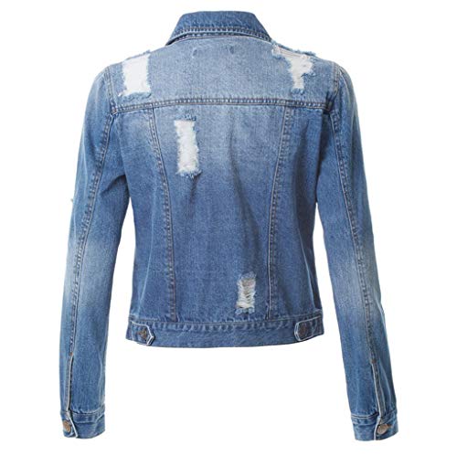 jeansjacke damen kurz stretch - jeansjacke damen stretch große größen - Jeansjacken übergangsjacke jeans jacken jeanshemd jeansbluse parka für kurze tailliert elegant langarm oversize von TDEOK