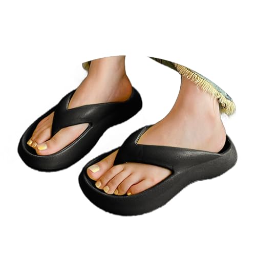 TDEOK rutschfeste Cloud-Flip-Flops für Männer und Frauen, Dicke und leichte Strandsandalen, Kissen, weiche Slides-Sandalen, Kissen, Strand-Flip-Flops, Bequeme Eva-Spa-Wandersandalen Damen (Black, 38) TDEOK rutschfeste Cloud-Flip-Flops für Männer und Frauen, Dicke und leichte Strandsandalen, Kissen, weiche Slides-Sandalen, Kissen, Strand-Flip-Flops, Bequeme Eva-Spa-Wandersandalen Damen (Black, 38) von TDEOK