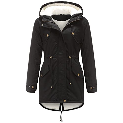 TDEOK üBergangsjacke Damen GroßE GrößEn Funktionsjacke Sommer Fleece-Softshelljacke Warm GefüTtert Winterparka 3 In 1 Outdoorjacke Wasserdicht Funktionsjacke Winterjacke Regenmantel Regenjacke von TDEOK