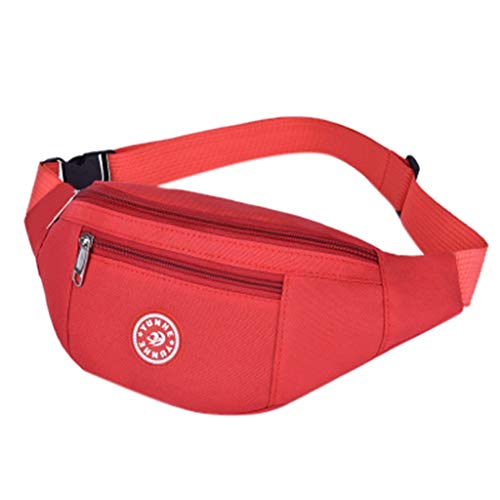 Taktische Hüfttaschen Herren wasserdicht lässige Kuriertaschen Unisex Taschentasche Hüfttaschen Gürteltasche (Red, One Size) von TDEOK