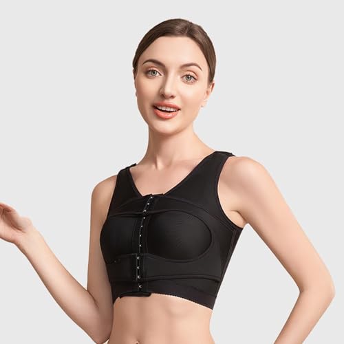 Nach Der Operation Haltungskorrektor BH Für Damen Frontverschluss Shaper Tops Mit Bruststützband(Schwarz,XS) von TDJDYQU