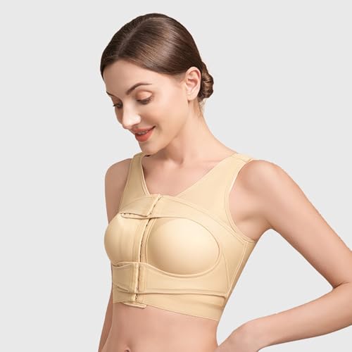 Nach Der Operation Haltungskorrektor BH Für Damen Frontverschluss Shaper Tops Mit Bruststützband(Skin,XS) von TDJDYQU