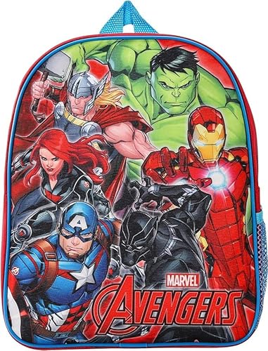 Avengers Jungen Rucksack Charakter Rucksack Kinder Schultasche Superheld Tasche Reisetasche Mit Getränke Halter von TDL