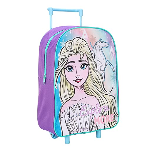 Faltbarer Trolley für Kinder, Handgepäck, Rucksack für Schule, Reisen, Urlaub, Frozen, Einheitsgröße, Kinder-Trolley Handgepäcktasche von TDL