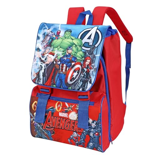 Marvel Avengers Kinder Schulrucksack, 31 x 24 x 9 cm, 15 l Fassungsvermögen von TDL