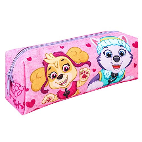 Paw Patrol Skye Perfect Team Federmäppchen Schule Reißverschluss Kinder Charaktere, rose, Federmäppchen mit Reißverschluss von TDL