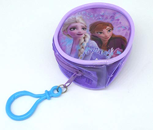 TDL Disney Frozen Geldbörse Portemonnaie - Offiziell Lizensiert - 8 cm - Rund - Zip-Verschluss - Schlüsselanhänger - Coin Purse von TDL