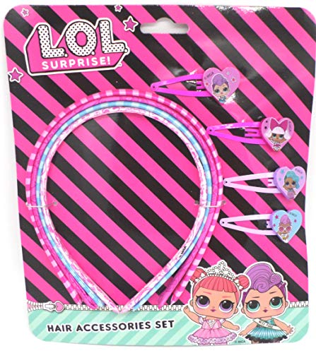 TDL L.O.L. Surprise Set - 4 Haarreifen & 4 Haarklips - Offiziell Lizensiert - 4 Head Band and Clip Set von TLD
