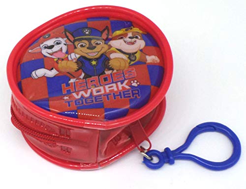 TDL Paw Patrol Geldbörse Portemonnaie - Offiziell Lizensiert - 8 cm - Rund - Zip-Verschluss - Schlüsselanhänger - Coin Purse von TDL