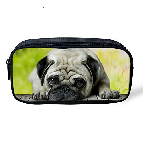 TDTRADD Niedliches Shar Pei Stifteetui Stiftebox Schreibwaren Aufbewahrungstasche für Studenten Kosmetiktasche, mops, Einheitsgröße, Federmäppchen von TDTRADD