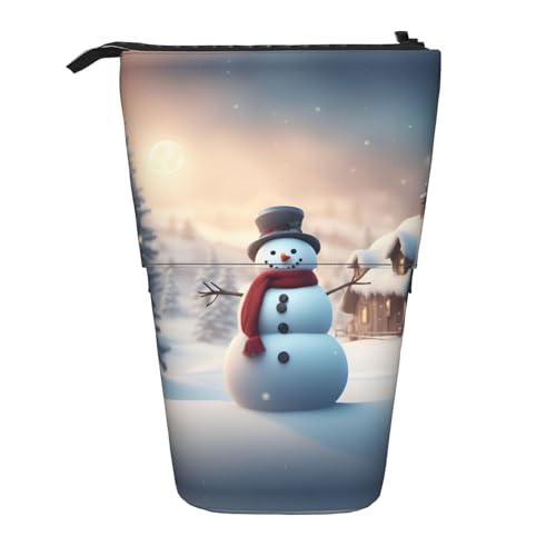 TDTRADD Teleskop-Federmäppchen, Teleskop-Federmäppchen, Organizer, Schreibwaren, Stifteetui mit Reißverschluss, Eisbär, Frohe Weihnachten süß, Einheitsgröße, Federmäppchen von TDTRADD
