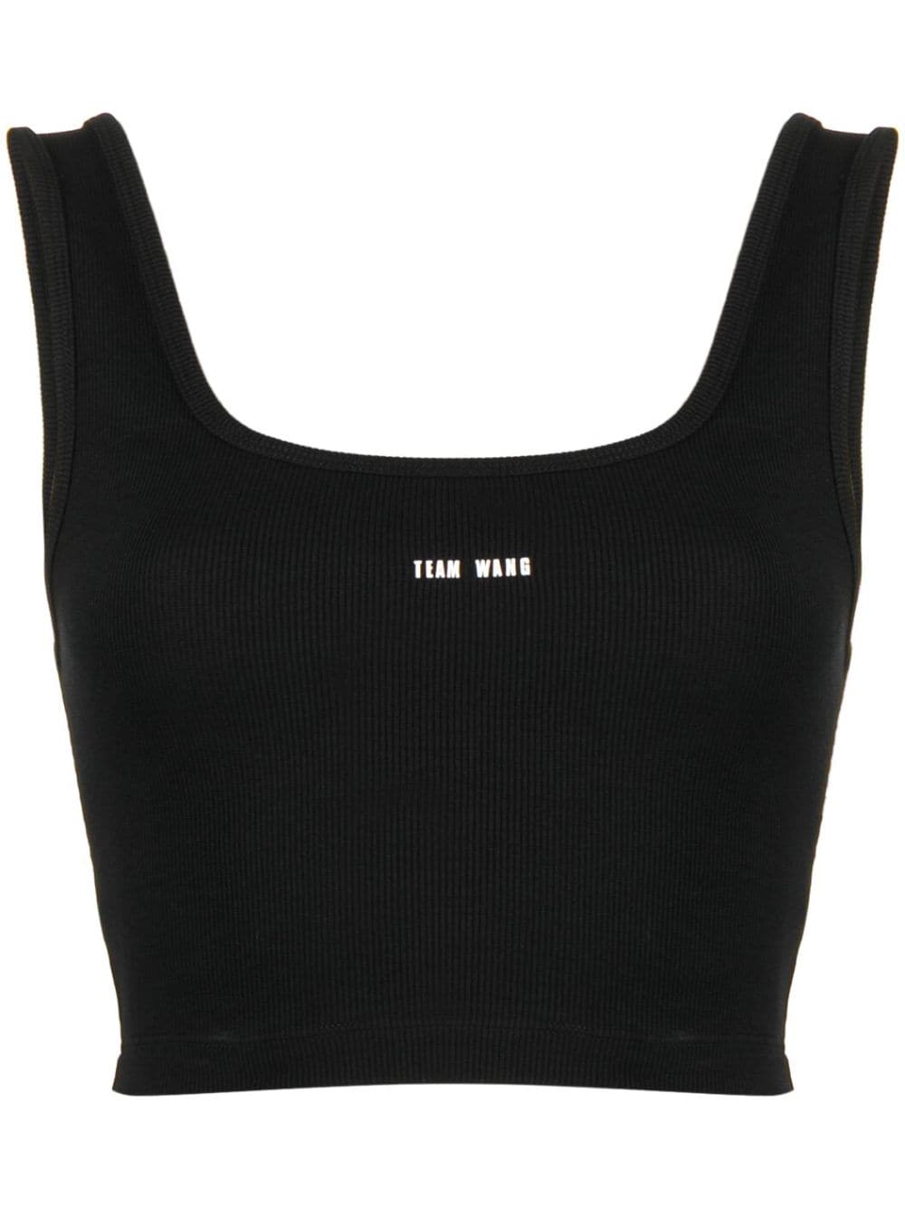 TEAM WANG design Cropped-Top mit Logo-Print - Schwarz von TEAM WANG design