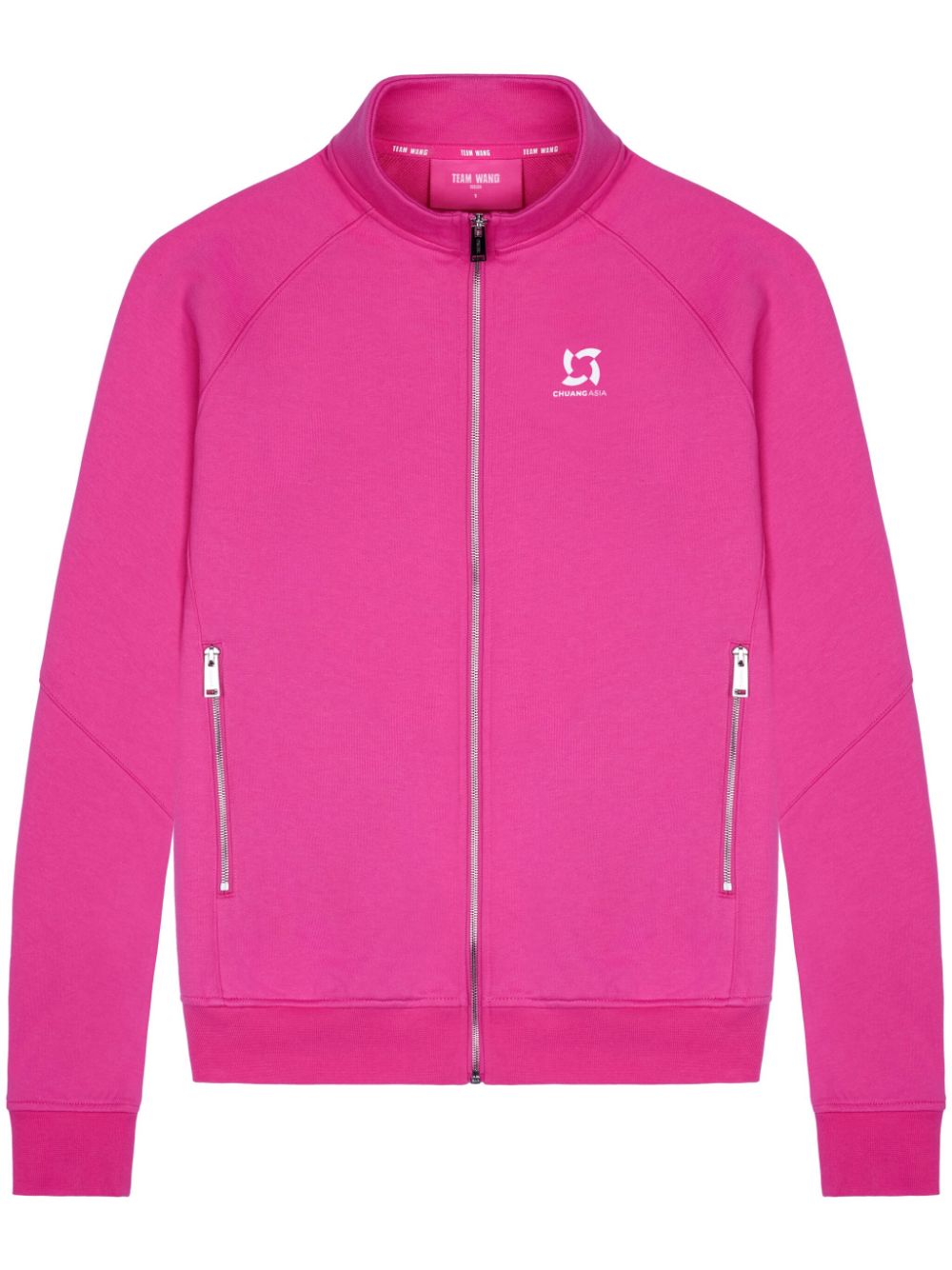 TEAM WANG design Sportjacke mit Logo-Print - Rosa von TEAM WANG design