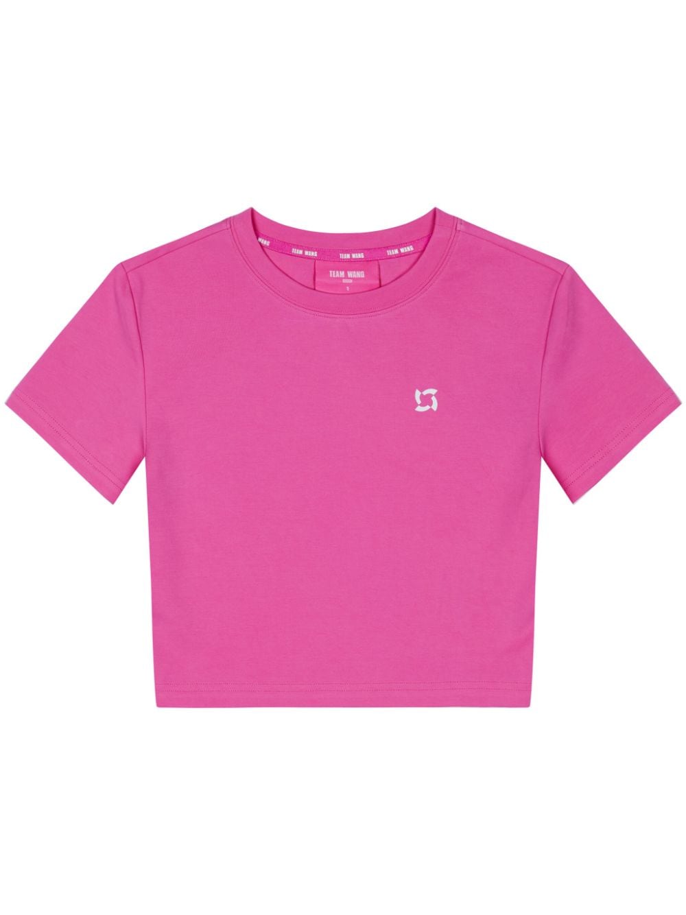 TEAM WANG design x Chuang Asia Cropped-T-Shirt mit Logo-Print - Rosa von TEAM WANG design