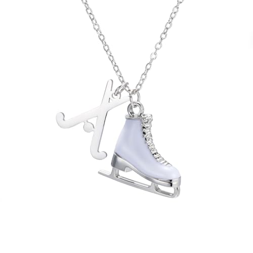 TEAMER Halskette mit 3D-Kristallen, Eislauf-Halskette, Eiskunstlauf, Hockey-Anhänger, inspirierender Schmuck für Damen, 20*18mm, Edelstahl, Kein Edelstein TEAMER Halskette mit 3D-Kristallen, Eislauf-Halskette, Eiskunstlauf, Hockey-Anhänger, inspirierender Schmuck für Damen, 20*18mm, Edelstahl, Kein Edelstein von TEAMER