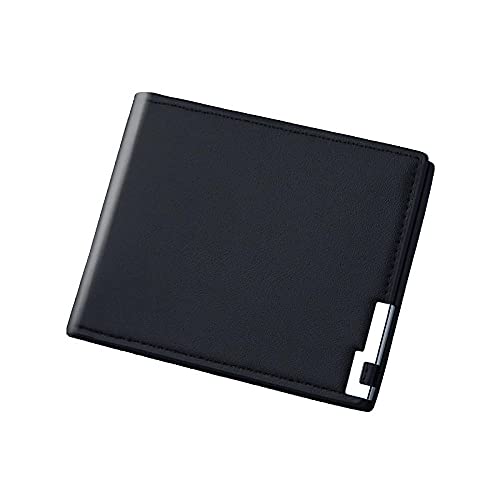 Wallet Men's Wallet Short Fashion Thin Soft Leather Wallet Men Wallet-Fine Lines Horizontal Black Wallet Men's Wallet Short Fashion Thin Soft Leather Wallet Men Wallet-Fine Lines Horizontal Black von TEAMOT