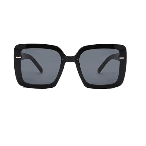 TECH-LINE-DIRECT FASHION ACCESSORIES Stilvolle Damen-Sonnenbrille, übergroß, großer Rahmen, UV400-Schutz, Schwarz, Schwarzer Rahmen und schwarze Gläser, Frame Width: 146 mm von TECH-LINE-DIRECT FASHION ACCESSORIES